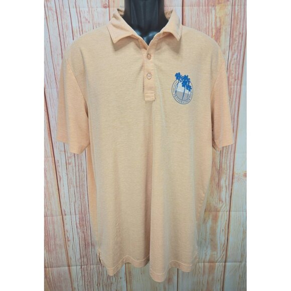 Travis Mathew Mens XL Peach Polo (Tour 19) - Picture 1 of 9